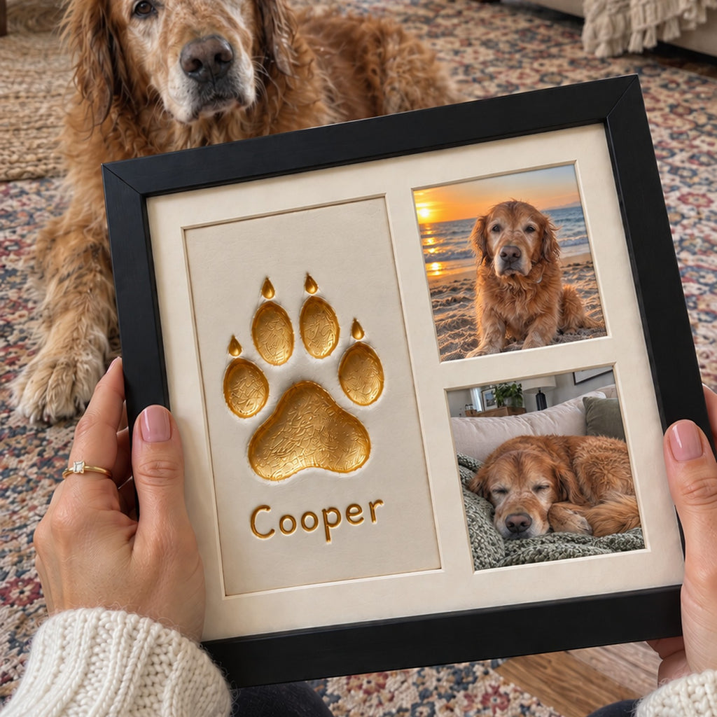 keepsake frame with dog christmas