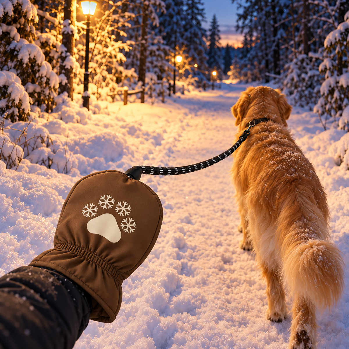 COZY LEASH snow walk